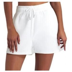 H by Halston Women's Drawstring Shorts Cotton Blend in White